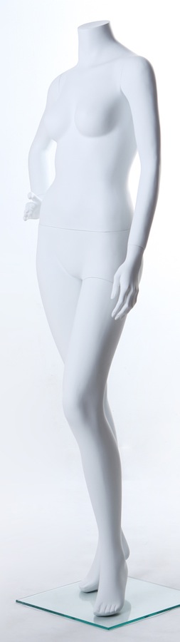 Female Fiberglass Headless White LM19 Mannequin 