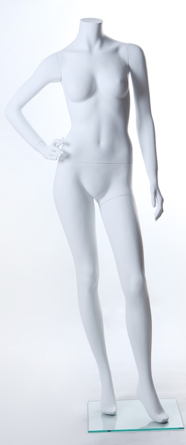 Female Fiberglass Headless White LM19 Mannequin 