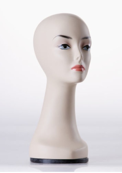 Female Realistic Fiberglass Head 19