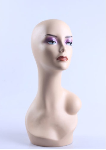 Female Realistic Fiberglass Head 32