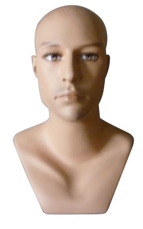 Male Realistic Fiberglass Head H21
