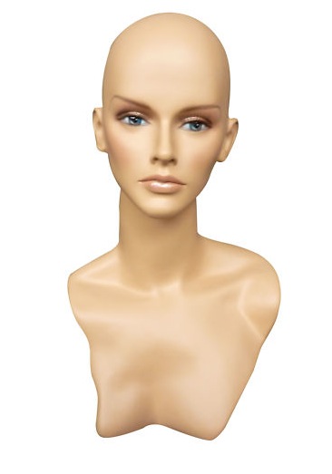 Female Realistic Fiberglass Head HLEM6