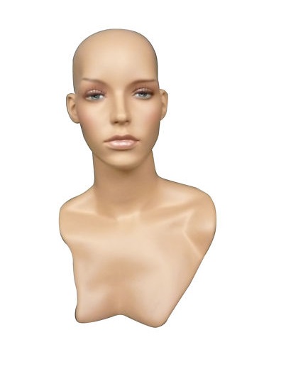 Female Realistic Fiberglass Head HLM2