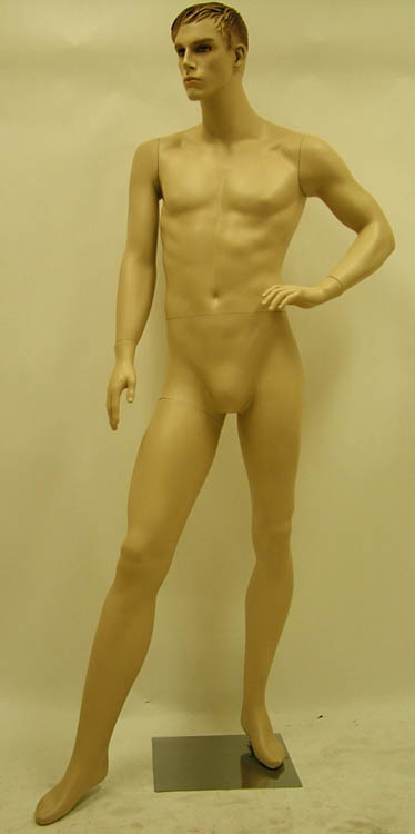 Male Fiberglass Mannequin Hand on Hip M-24