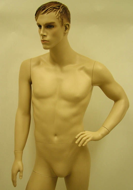 Male Fiberglass Mannequin Hand on Hip M-24