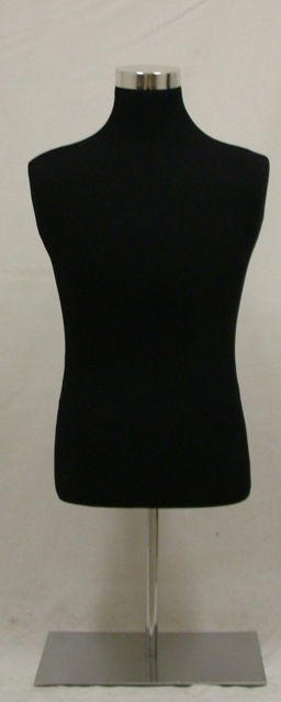 Male Dress Form With Brushed Steel Base 