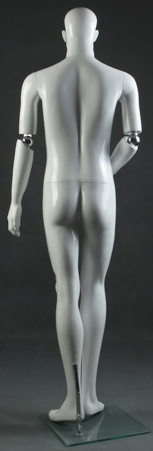 Flexible Arms Male White Mannequin Form PGL13