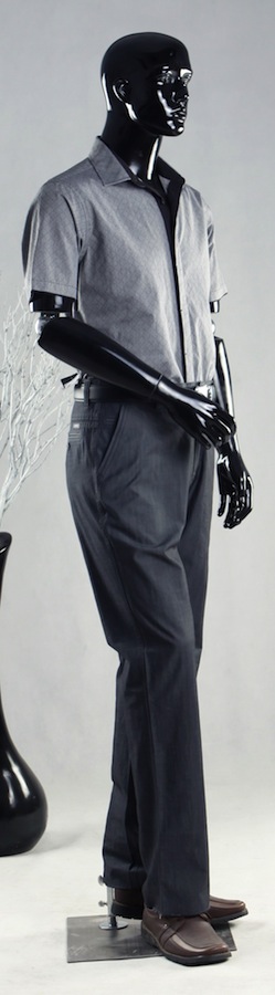 Flexible Arms Male Black Mannequin Form PGL13