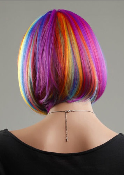 Female Realistic WIG-ZL1028-rainbow